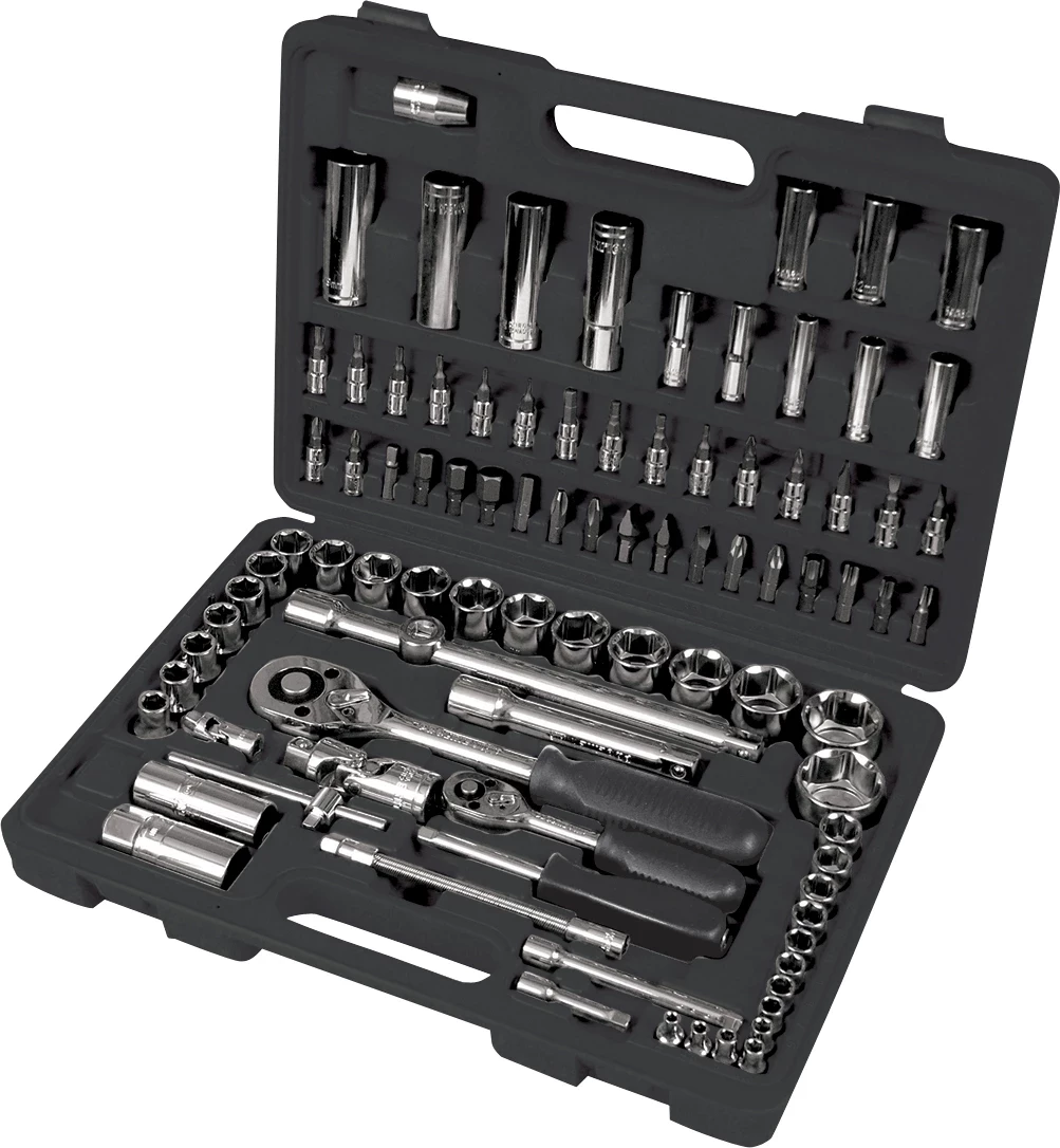 Set çelësa soket me racet PROLINE 48794, 94 copë, 1/2\" dhe 1/4\", çelik krom-vanadium