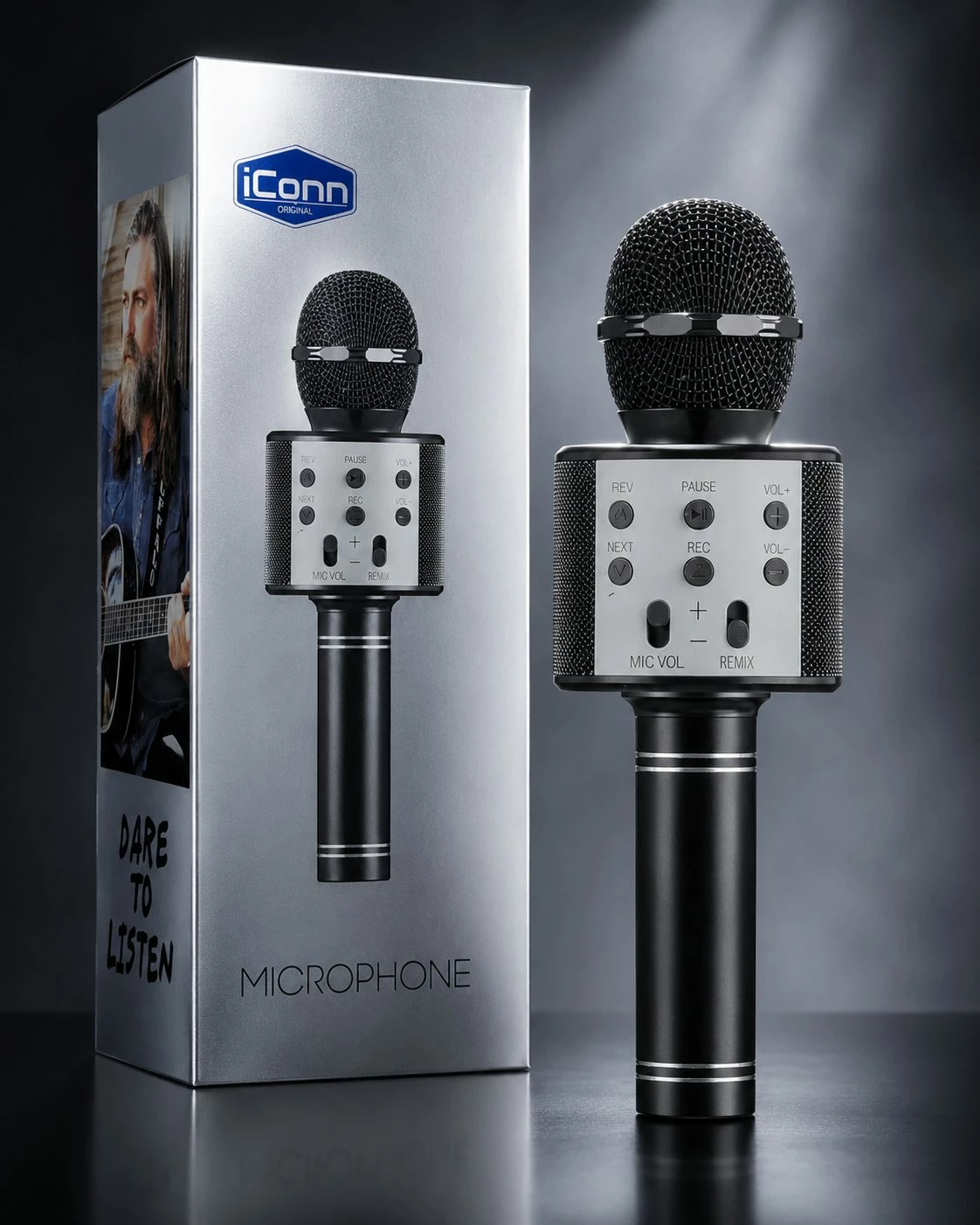 Mikrofon Wireless iConn për video, vlog dhe intervista