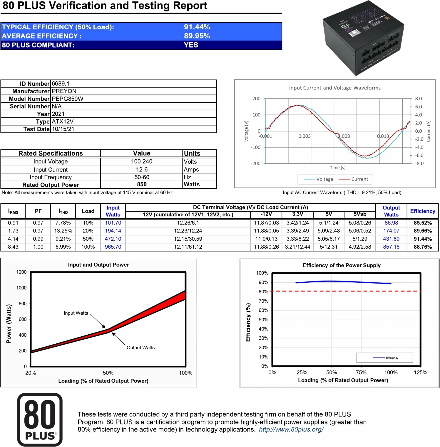 Furnizues energjie PC PREYON Eagle Power GOLD PEPG850W 850W, 80 Plus Gold, ATX 3.1, plotësisht modular, i zi