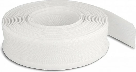 Mëngë e thurur për kabllo DeLOCK 10 m x 19 mm, me velcro, e bardhë