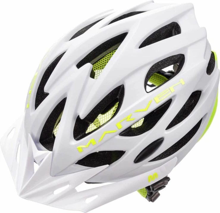 Helmetë biçiklete Meteor Marven 24786-24788, bardhë/jeshile [Madhësia: Standarde]