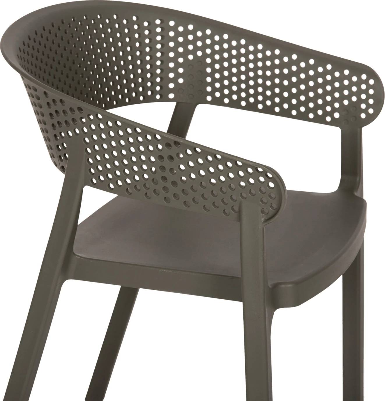 Karrige polipropileni e perforuar FH5941.07 ngjyrë ulliri e errët 53,5x50,5x73Hcm