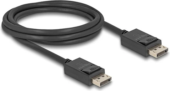 Kabllo DisplayPort DeLOCK DP 2.1, 2m, 40Gbps, 8K@60Hz / 4K@120Hz, e zezë