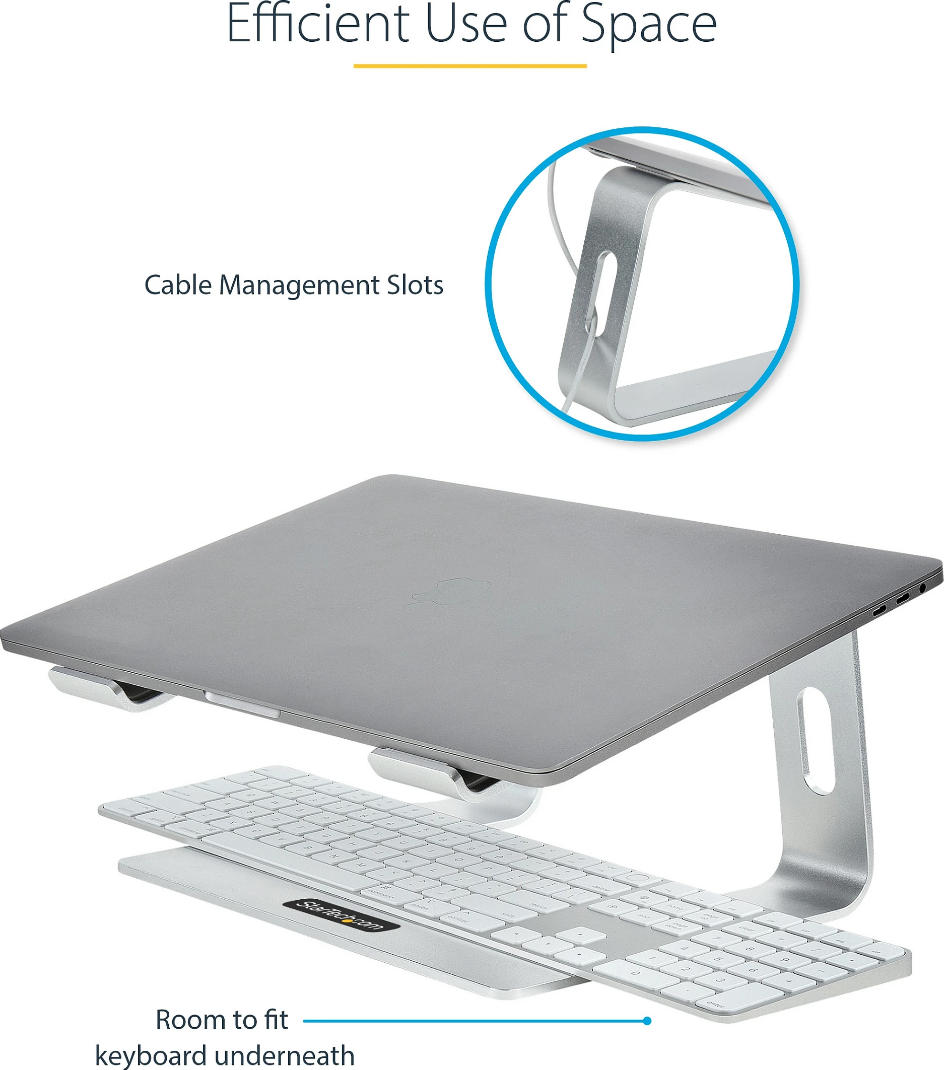 Mbajtëse laptopi StarTech LAPTOP-STAND, alumini, për deri 17", 5kg, argjendtë