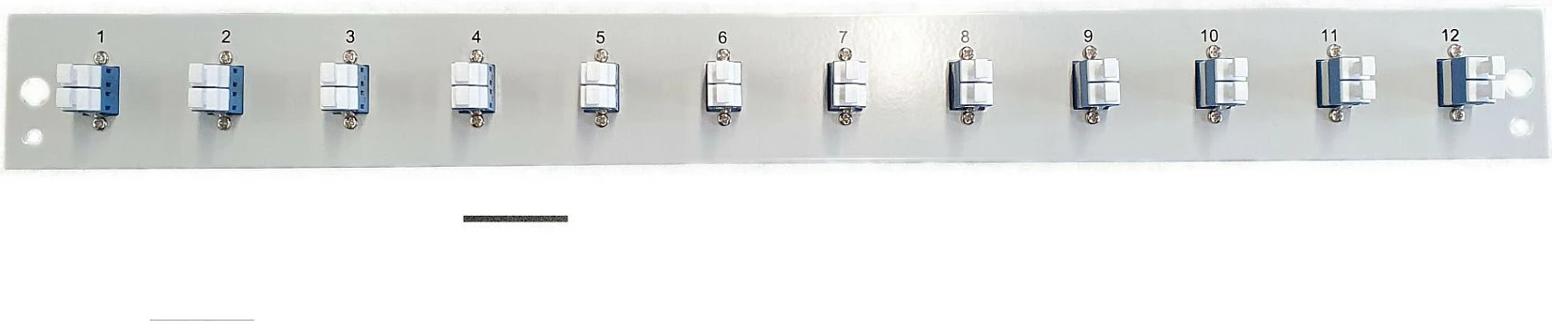 Panel patch fibër optike EFB Elektronik, 1U, 12x LC Duplex, metal, i zi
