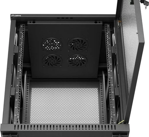 Kasë rack LANBERG 19 inch 15U, 600x600mm, e zezë, dyer të perforuara