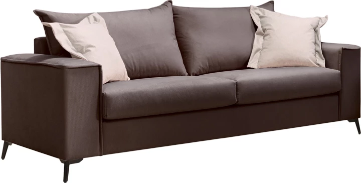 Set divanësh Verona 2 copë, ngjyrë gri e errët me jastëkë ngjyrë bezhë