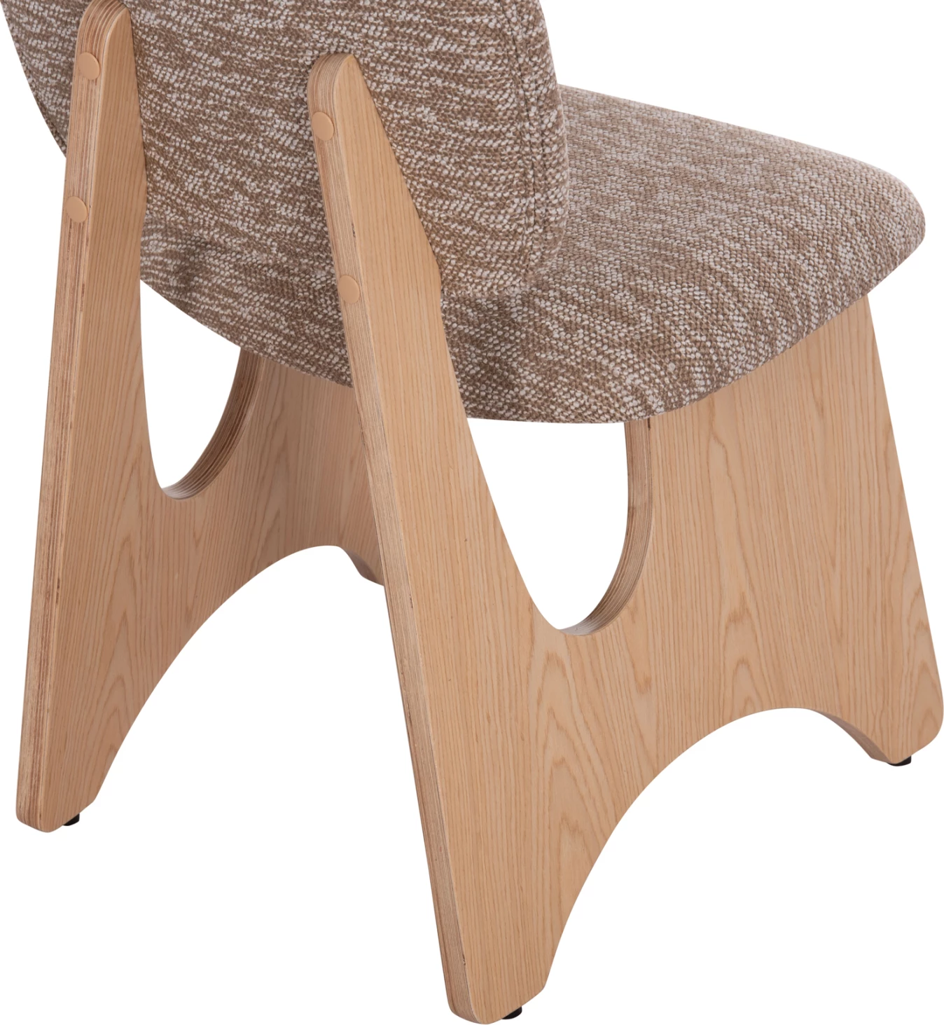 Karrige ngrënieje BELLISI, stof kafe, këmbë dru lisi, FH18248.01, 53x56x78cm, set prej 2 copë