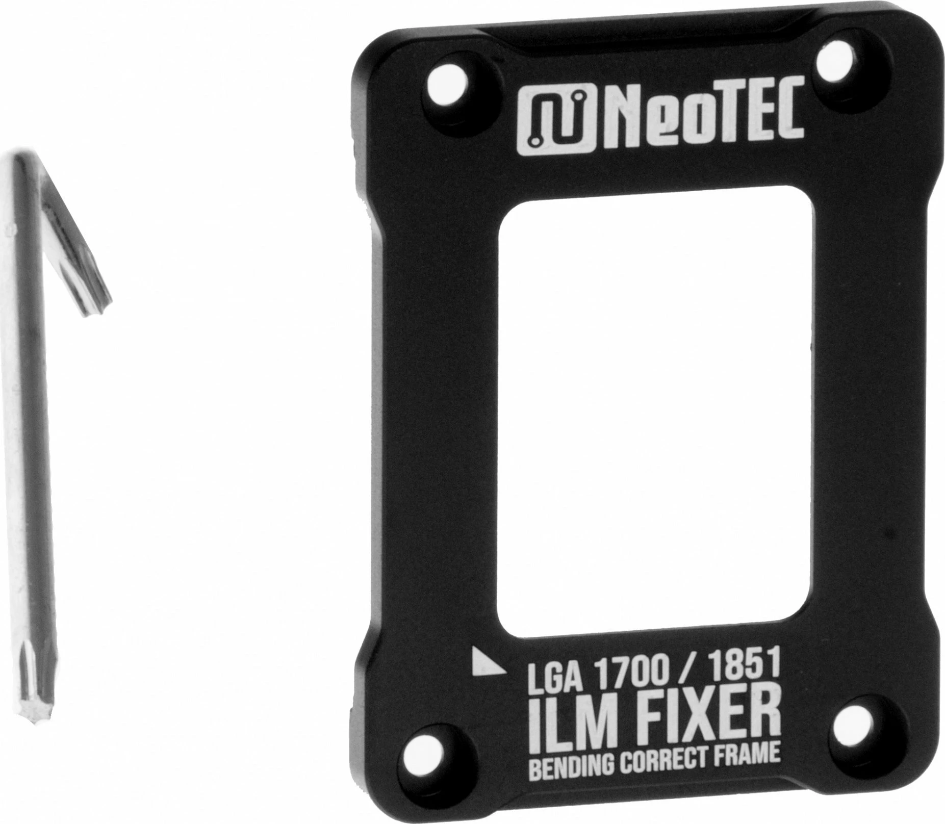 Kornizë kontakti CPU NeoTec ILM Fixer LGA 1700/1851, alumin anodizuar, me vegël instalimi, e zezë