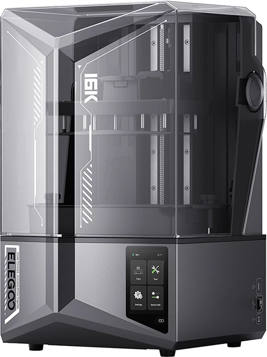 Printer 3D, Elegoo, Saturn 4 Ultra 16K, ekran 10-inch 16K, shpejtësi deri 150 mm/h, Wi‑Fi, kamerë AI, nivelim automatik