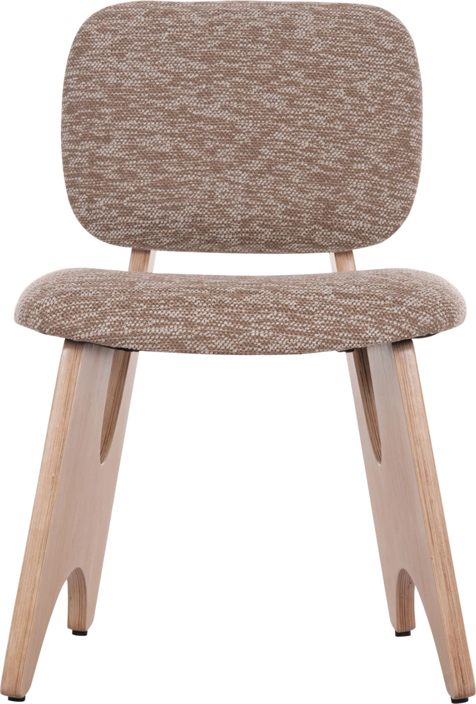 Karrige ngrënieje BELLISI, stof kafe, këmbë dru lisi, FH18248.01, 53x56x78cm, set prej 2 copë