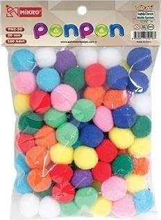 Mikro Ponpon – 100 Copë, 20 mm