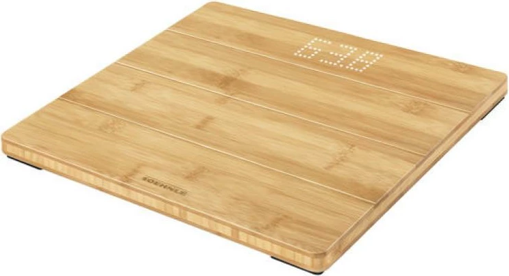Peshore personale digjitale, Soehnle, Style Sense Bamboo Magic 63880, kapacitet 180 kg, ekran LED i fshehur, bambus, kafe