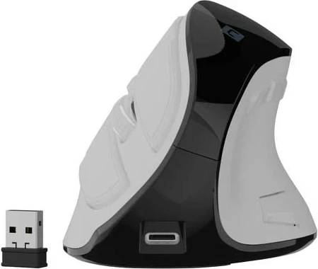 Maus ergonomik Natec Euphonie Pro, wireless, 9 butona, 4000 DPI, i bardhë