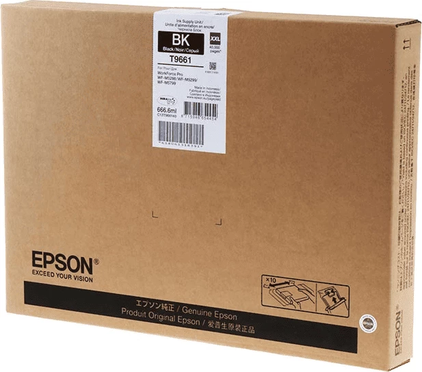 Kasetë boje Epson T9661 / C13T966140 XXL, rendiment 40000 faqe, e zezë