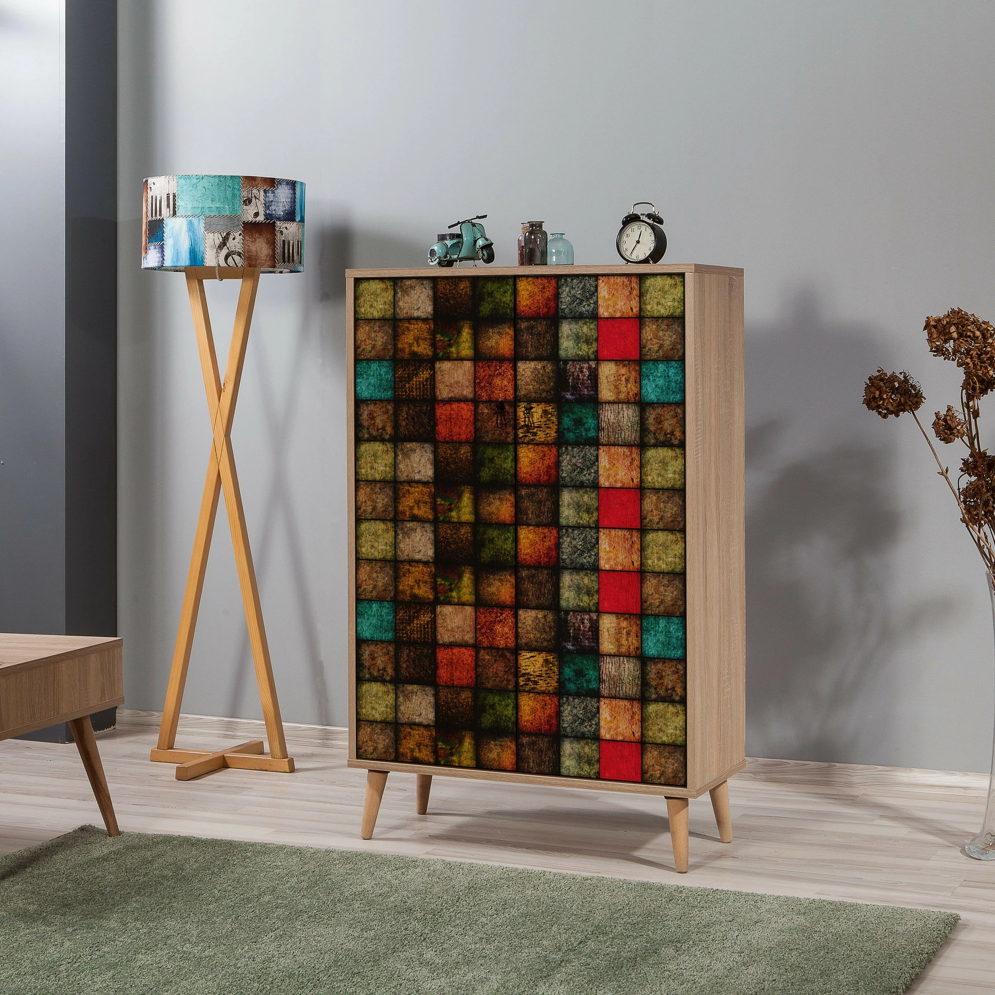Dollap multifunksional Hanah Home, Multibox - 723, ngjyrë lisi Sonoma