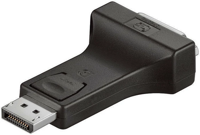 Adapter GoodConnections Alcasa DisplayPort (M) në DVI-I (F), i zi