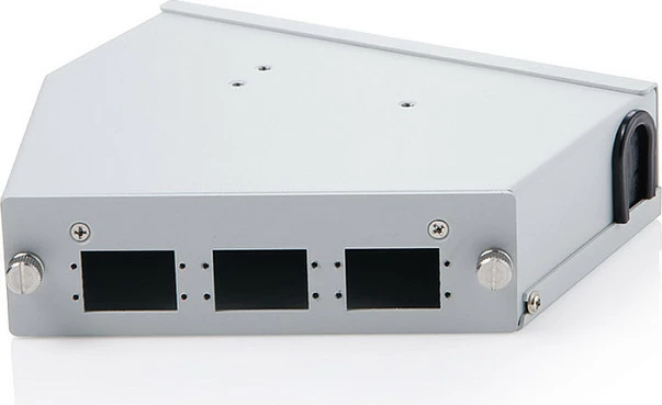 Panel optik fibër optike Digitus LWL Hutschiene 6x SC DX/LC Quad, alumin, gri