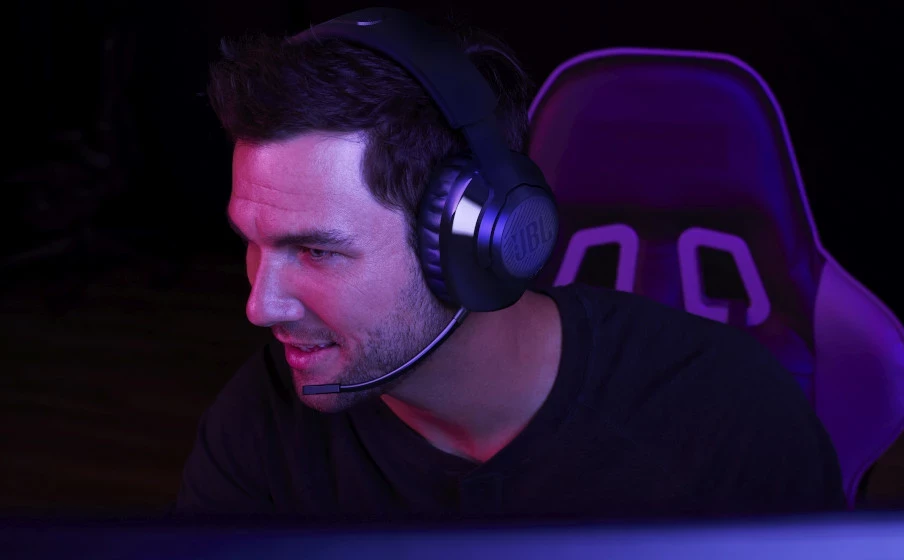 Kufje JBL Quantum 350 wireless gaming over-ear, të zeza, me mikrofon të shkëputshëm