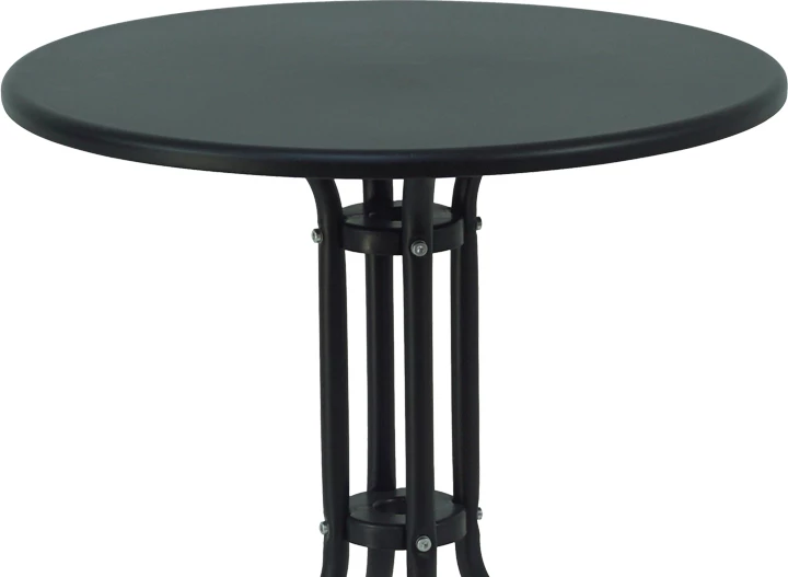 Tavolinë me karrige Vergo-Confidence set prej 3 metal ngjyrë e zezë D60x70cm