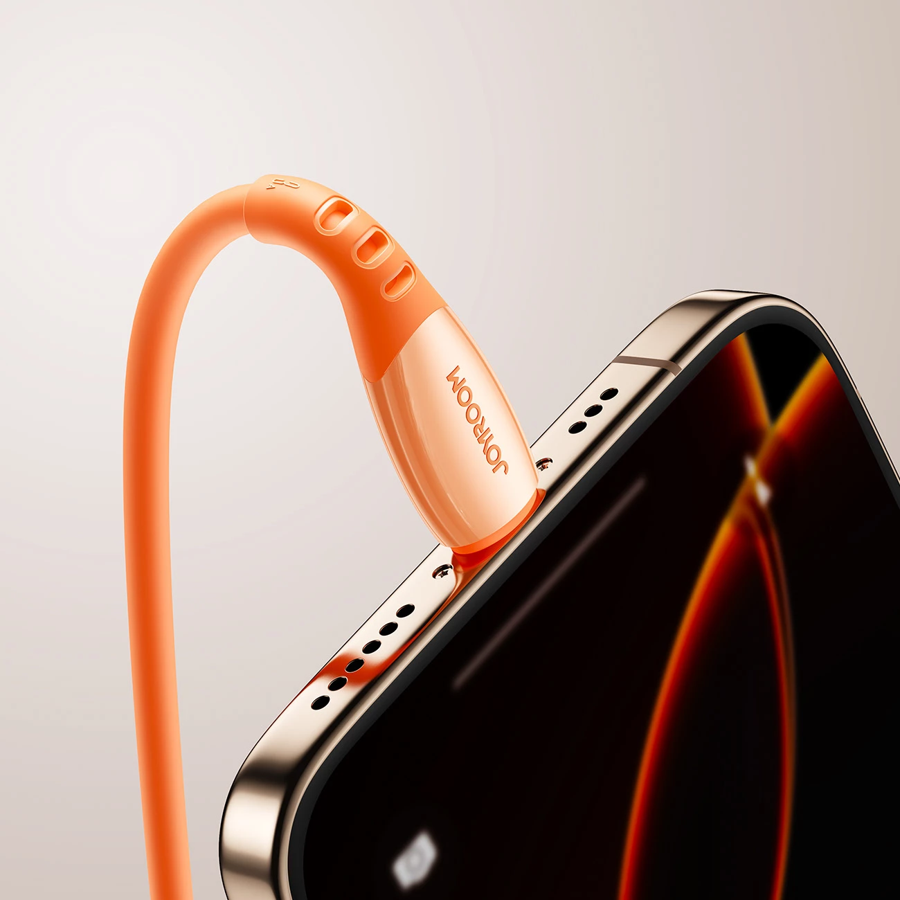 kabllo Joyroom S-A59 Vibrant Series USB-A në Lightning 1.2m 3A USB 2.0, portokalli