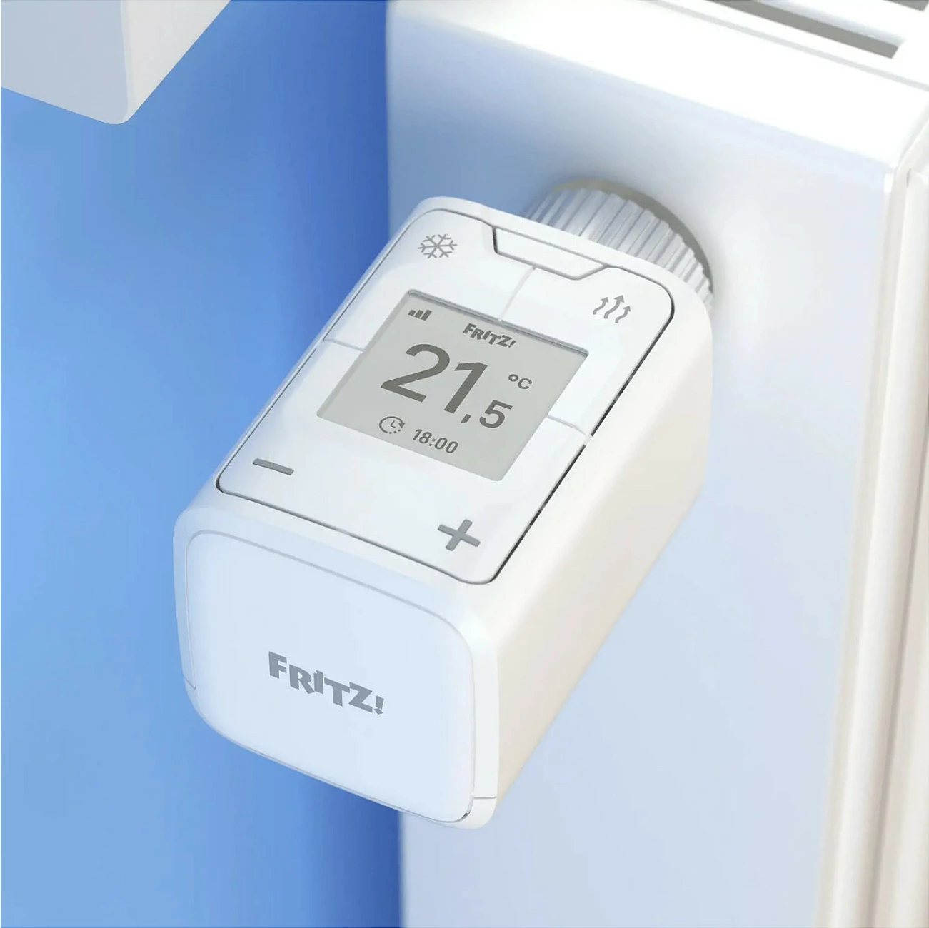 Termostat i mençur FRITZ Thermo 302, wireless, me ekran, AA bateri, i bardhë
