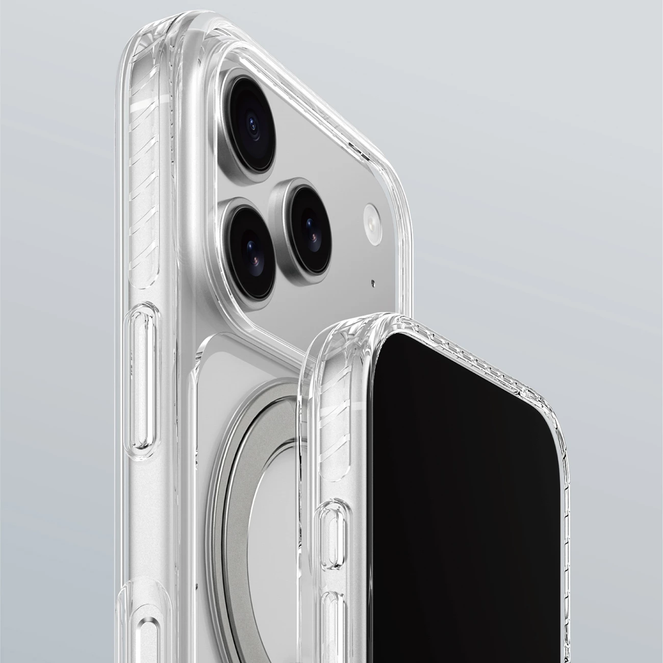 Mbështjellës AmazingThing Titan Pro MagSpin për iPhone 17 Pro, MagSafe, Gri
