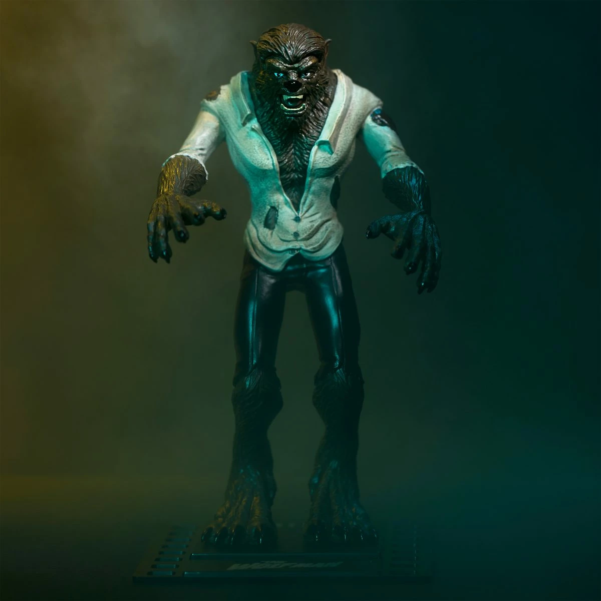 Figurinë Noble Collection Bendyfigs Universal Monsters Wolfman 19 cm me mbajtëse