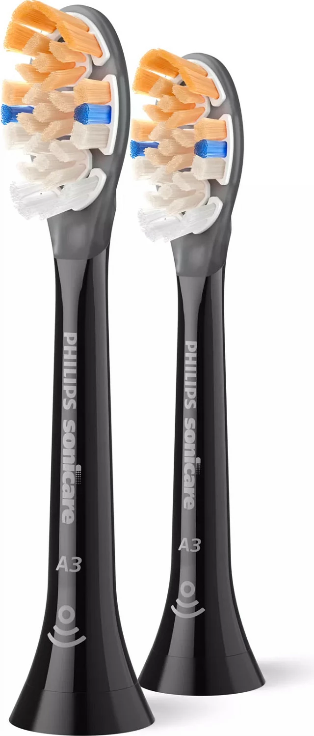 Koka furçe dhëmbësh elektrike Philips Sonicare A3 Premium All-in-one HX9092/88, 2 copë, e zezë