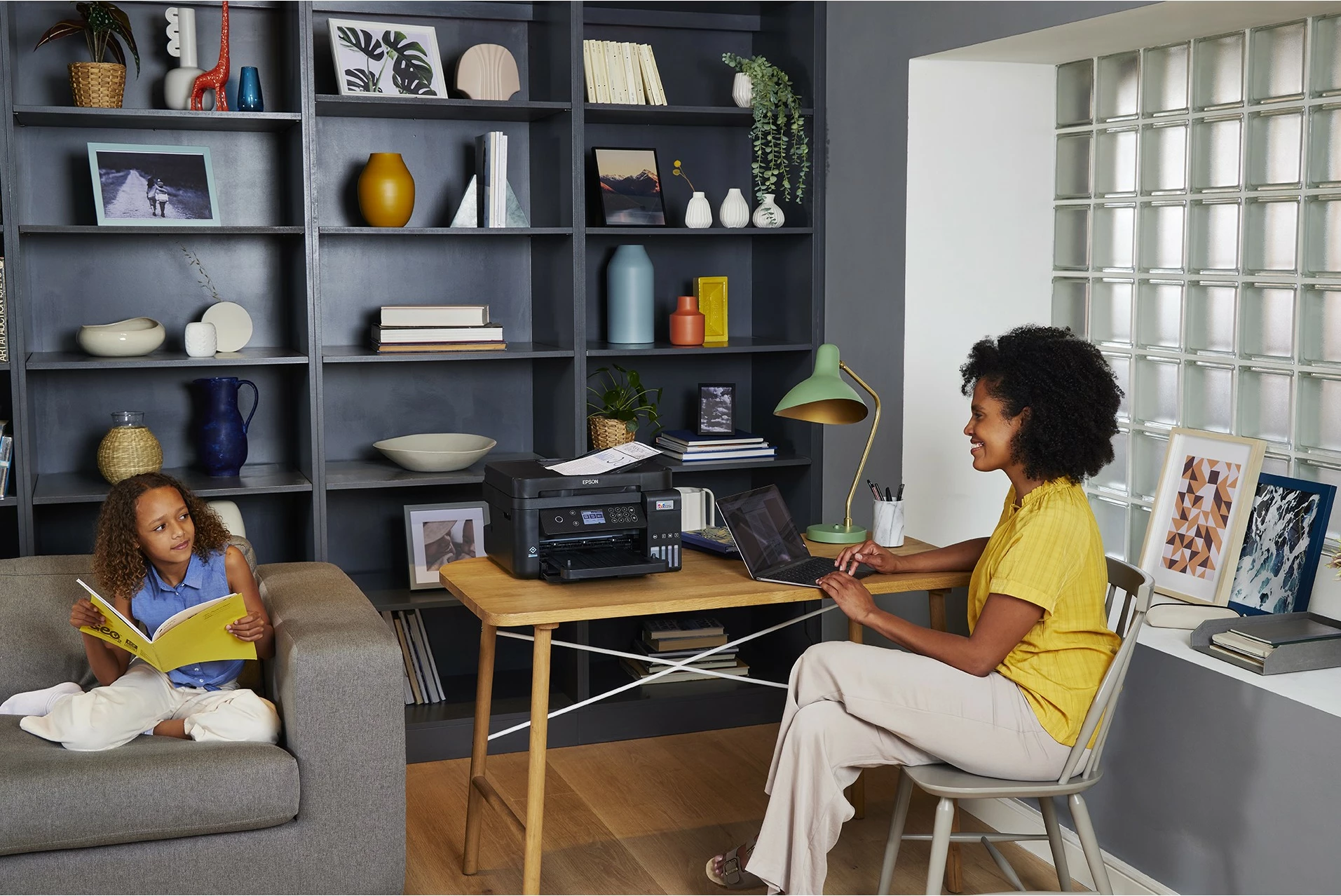 Printer multifunksional Epson EcoTank ET-3850, ngjyrë, A4, Wi-Fi, LCD, i zi