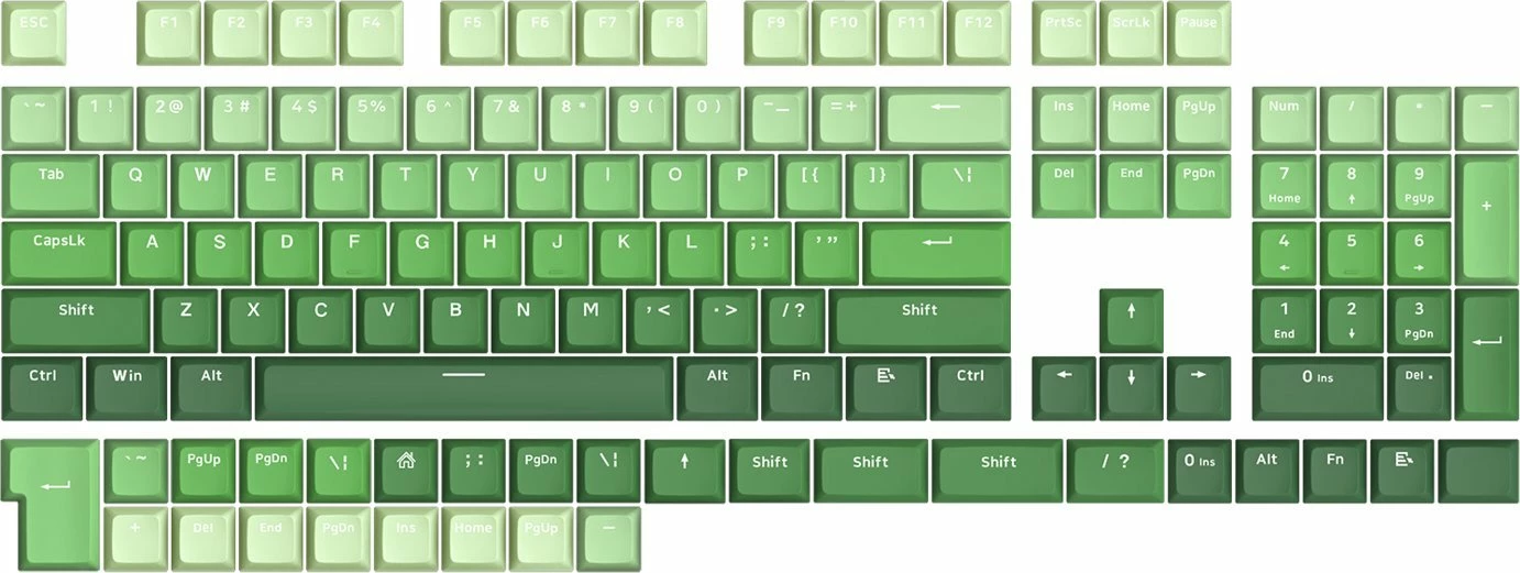 Set keycapash Redragon A140 131 copë, jeshile