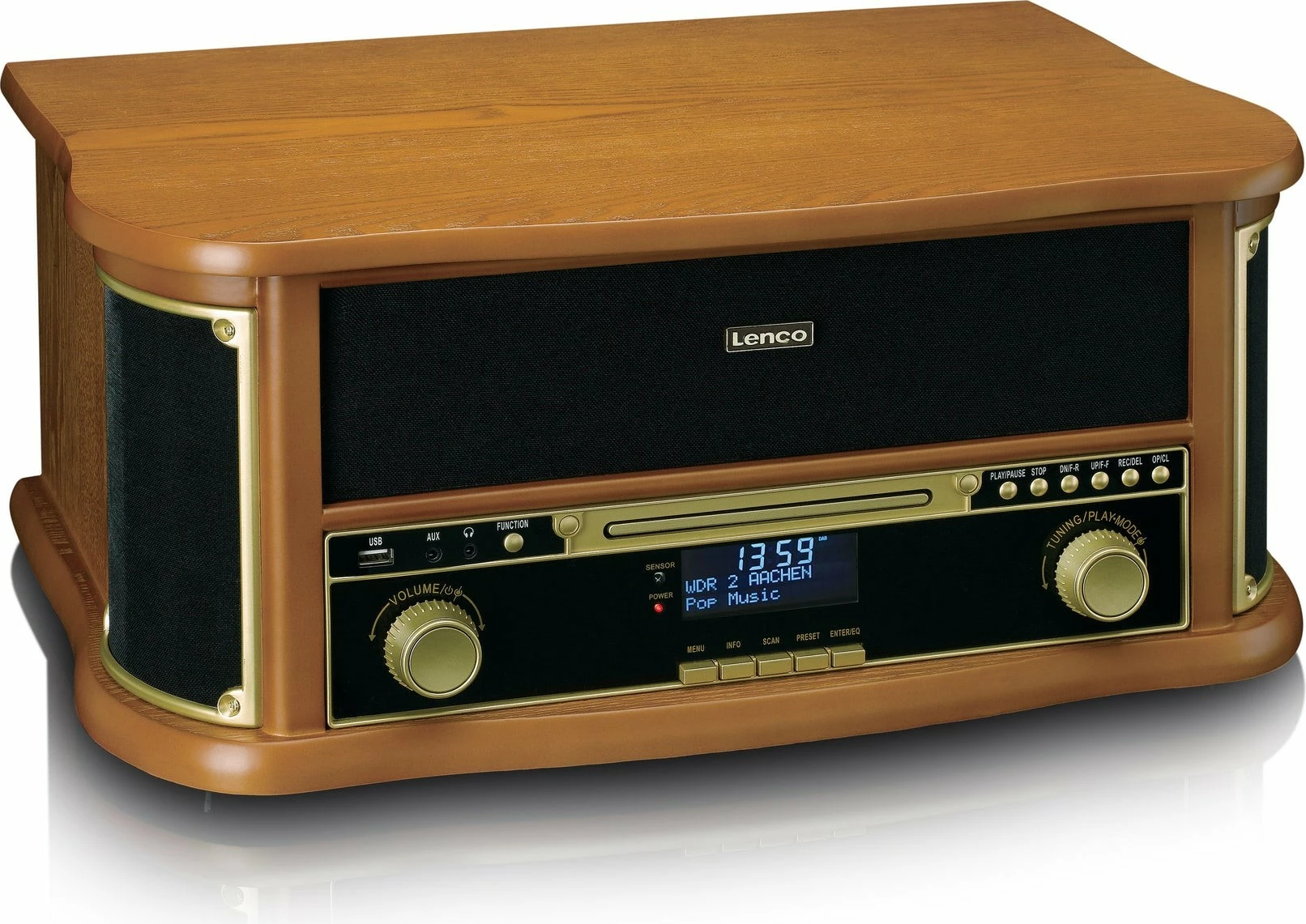 Sistem audio Lenco TCD-2571, Bluetooth, USB, dru