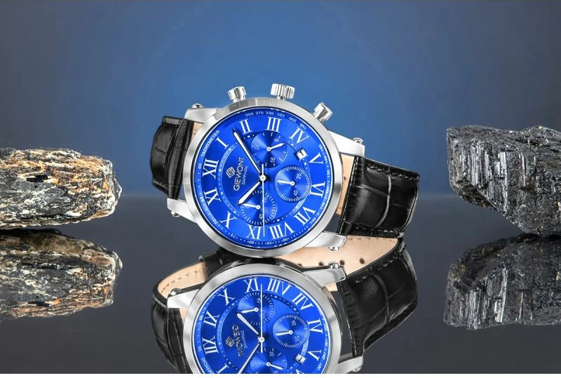 Orë dore meshkuj Giewont GW6260-A4, silver blue, set