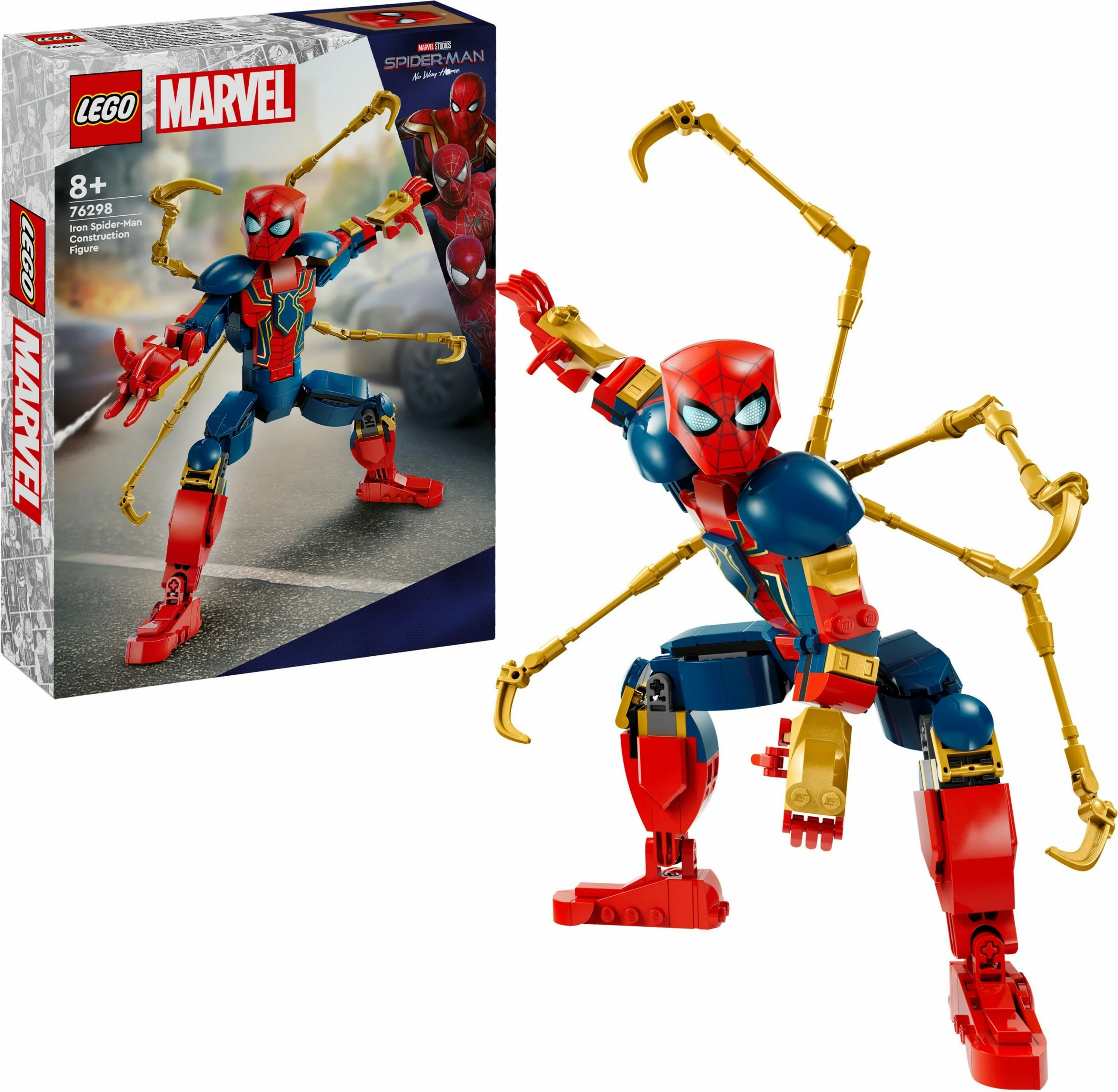 Set ndërtimi LEGO Iron Spider-Man 76298, 303 pjesë, shumëngjyrësh