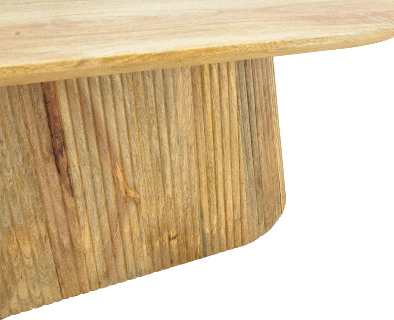 Tavolinë kafeje Aithra, dru mango i fortë, ngjyrë natyrale, 120x60x42cm