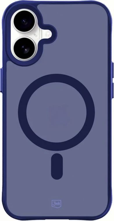 Maskë telefoni 3mk Smoke MagCase për iPhone 16, blu-transparente