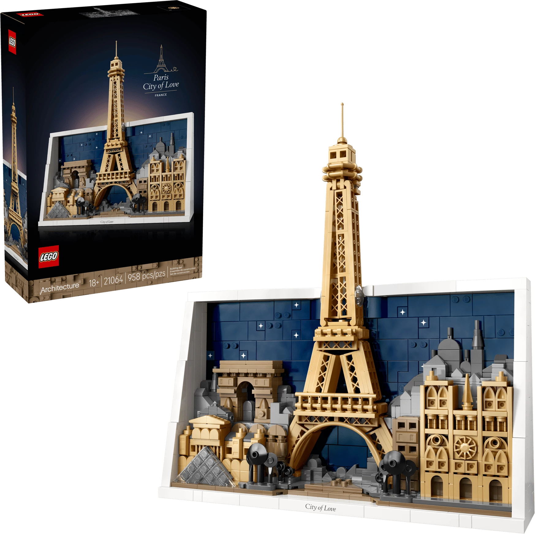 Set LEGO Architecture Paris – City of Love 21064, 958 copë