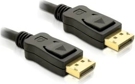 Kabllo DisplayPort DeLOCK 2m, mashkull-mashkull, e zezë