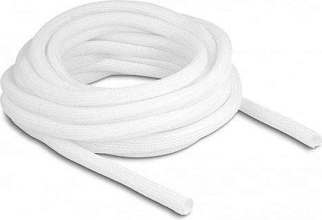 Mbështjellës gërsheti vetë-mbyllës DeLOCK, 10 m x 9 mm, i bardhë