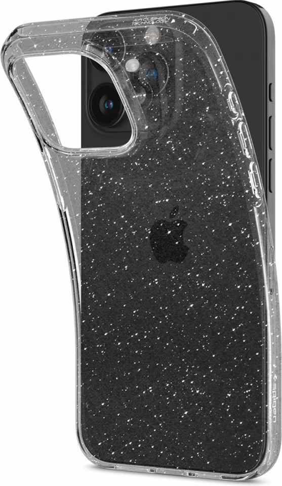 Mbështjellës Spigen Liquid Crystal Glitter për iPhone 15 Pro, Transparent me shkëlqim