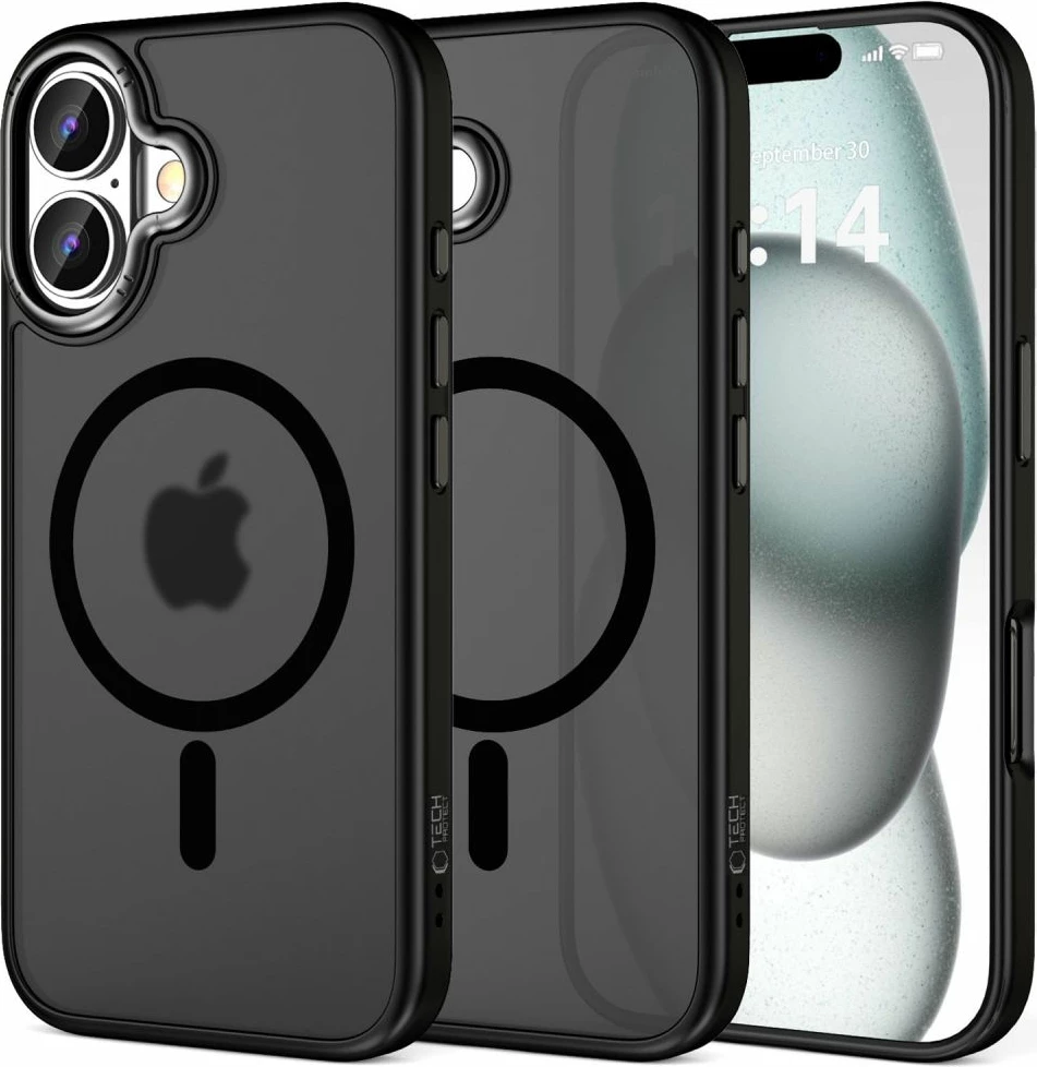 Mbështjellës Tech-Protect MagEdge për iPhone 16, MagSafe, gjysmë-transparent