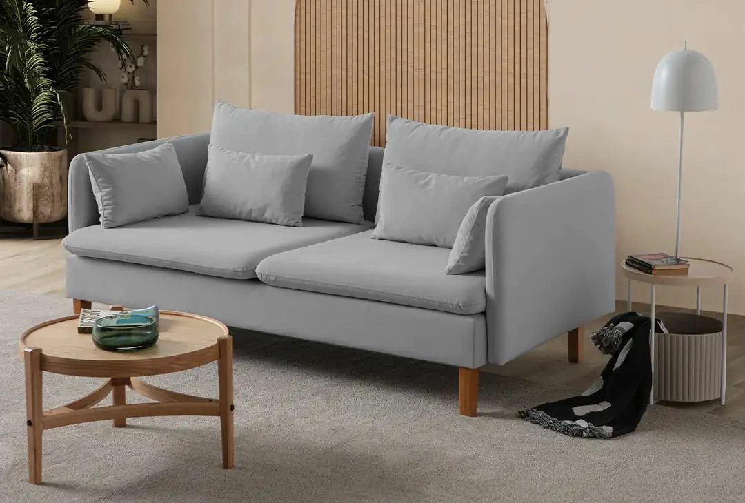 Divan treshe Flexy, Atelier del Sofa, ngjyrë gri