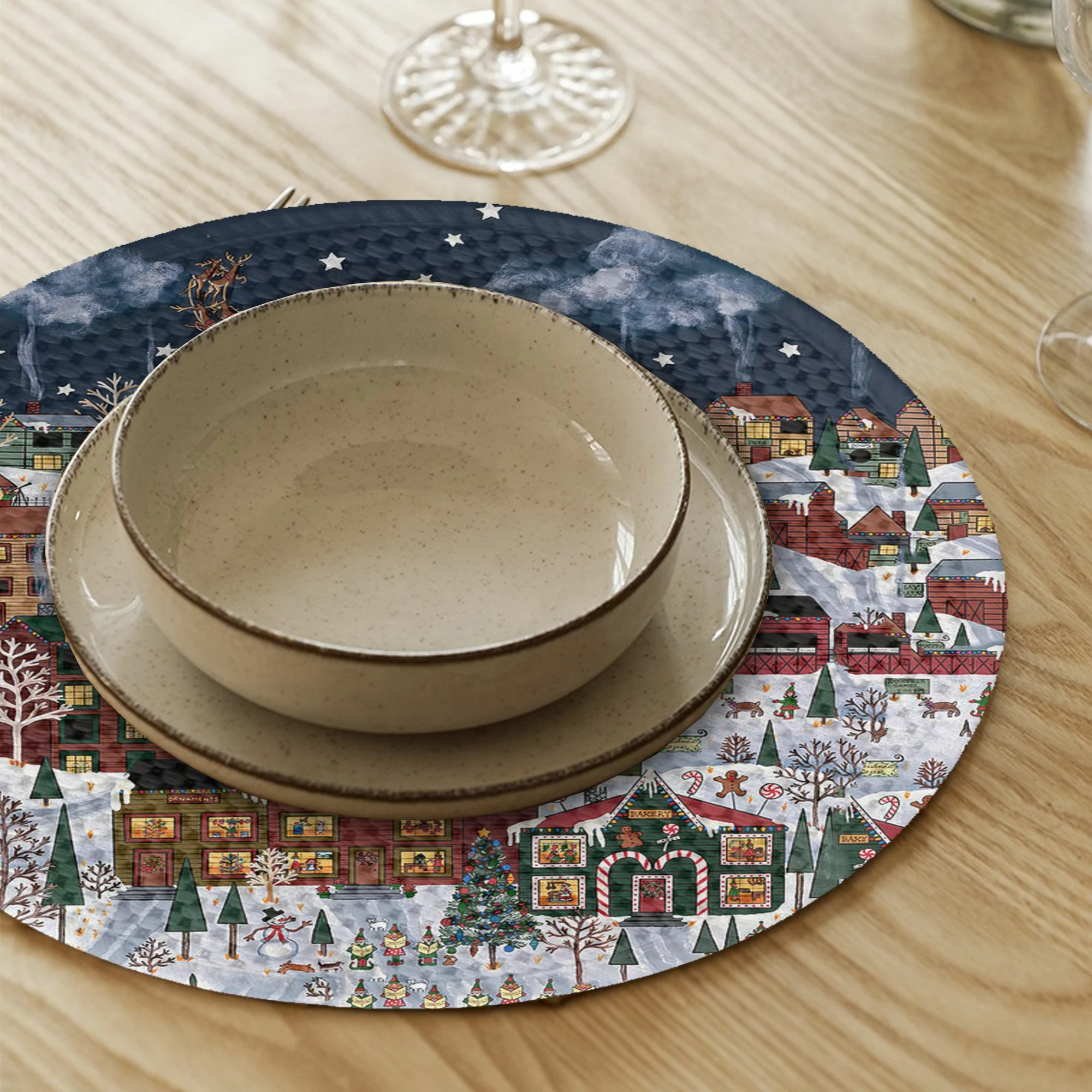 Set nënshtruesish tavoline Hermia Concept, shumëngjyrësh, 4 copë, 37cm