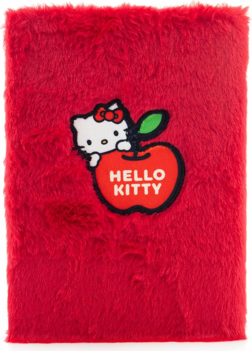 Bllok shënimesh Pyramid Hello Kitty A5, kapak i fortë plush, e kuqe