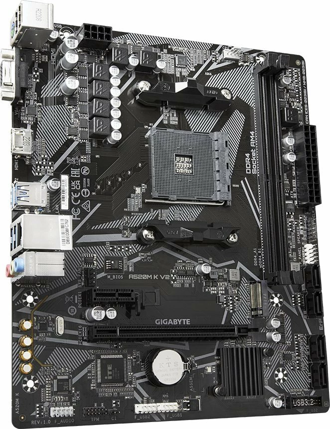 Pllakë amë Gigabyte A520M K V2 micro-ATX, DDR4 64GB, M.2 NVMe, HDMI/VGA
