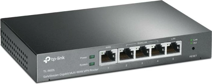 Router, TP-Link, ER605, Gigabit, Multi-WAN VPN, 5 porte RJ45, gri