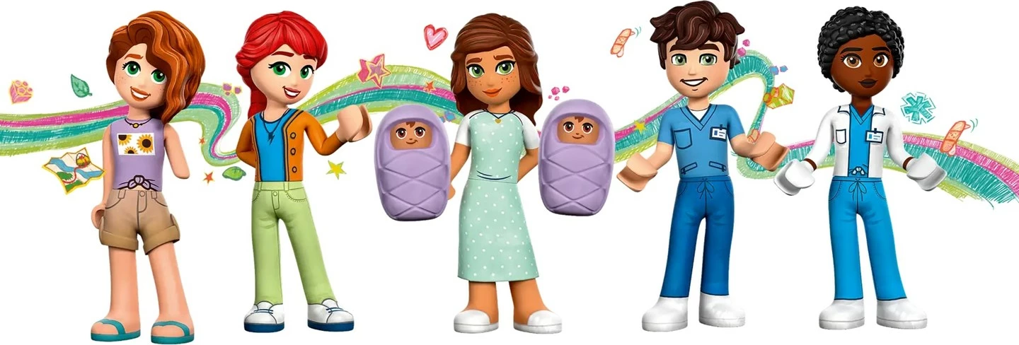 Set LEGO Friends Heartlake City Hospital 42621, 5 minifigura, për fëmijë, shumëngjyrësh