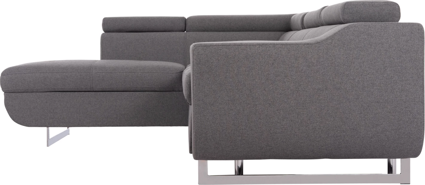 Kënd-sofë me hapësirë për depo, Encore FH3301.01L, material gri, 285x205x90cm