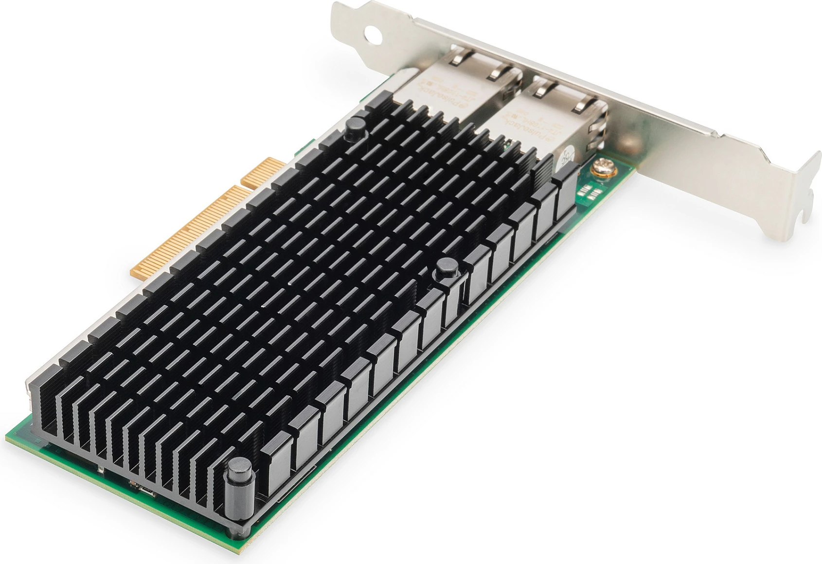 Kartelë rrjeti Digitus 10Gbps Dual Port Ethernet, PCIe, 2x RJ-45, Gjelbër/Argjend