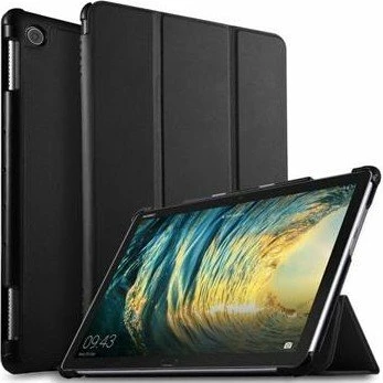 Mbështjellës për tablet ONASI për Huawei Mediapad M5 / M5 Pro 10" (ECO lëkurë, me qëndrim) i zi